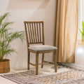 Wallace II - Side Chair (Set of 2) - Tan Linen & Weathered Oak