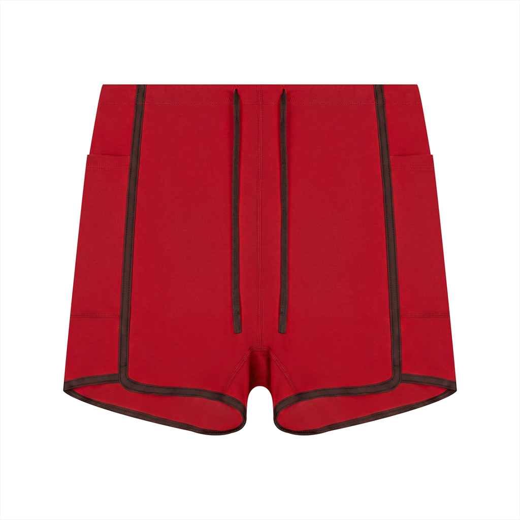 Loki & Ivy Women's High Rise Color Block Yoga Shorts