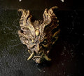 Oni Demon Head Magnet, Hand Painted Resin Sculpture | Mythic Fantasy Decor | Japanese Monster Magnet for Fantasy and Gothic Decor