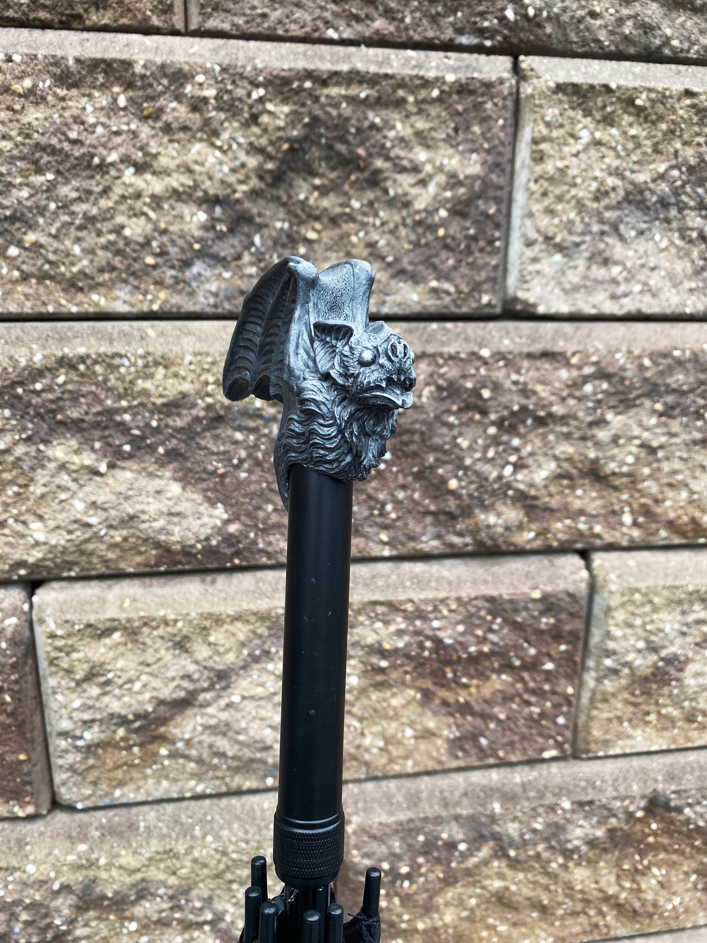 Vampire Bat Umbrella, Hand Sculpted Resin | Victorian Gothic Umbrella |Dark Fantasy Cosplay Bat Umbrella, Halloween and Gothic Accessory