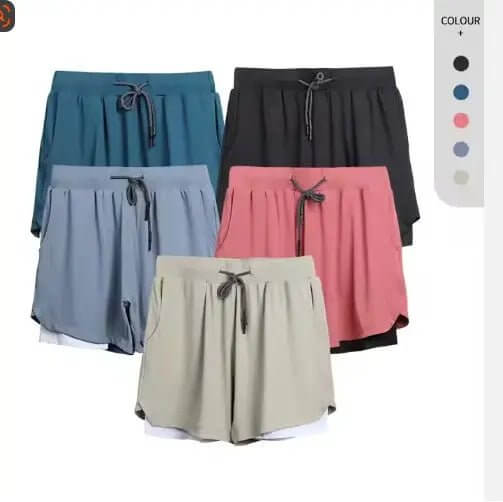Men's Quick Dry Gym Shorts – 2-in-1 Athletic Training Shorts