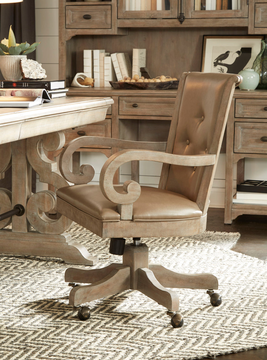 Tinley Park - Fully Upholstered Swivel Chair - Dove Tail Gray