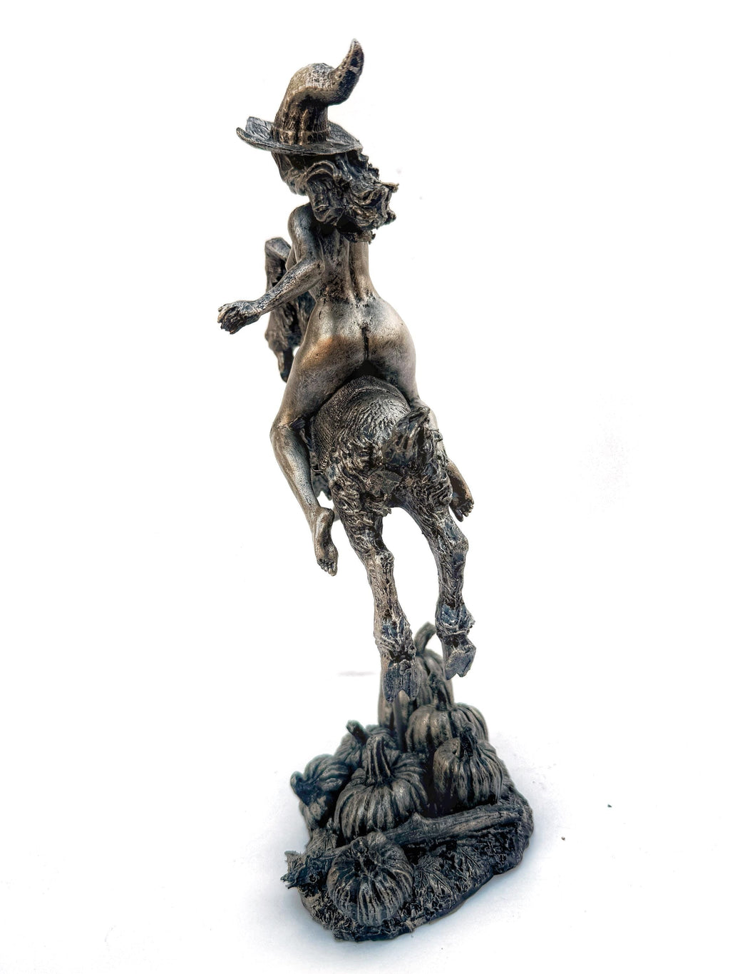 Witch’s Sabbath: Goat Rider Statue, Large Version Resin Sculpture | Pagan Folklore Witchcraft Figurine | Witchy Art for Gothic Home Decor