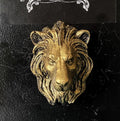 Lion's Head Magnet, Hand Painted Resin Sculpture | Mythic Fantasy Decor | Lion Magnet for Fantasy and Gothic Decor