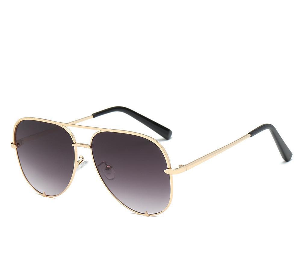 Luxury Lady Vintage Round Metal  Sunglasses For  Driving Black Retro Mirror Sunglasses Woman  Shade Sunglasses With  UV400 Protection