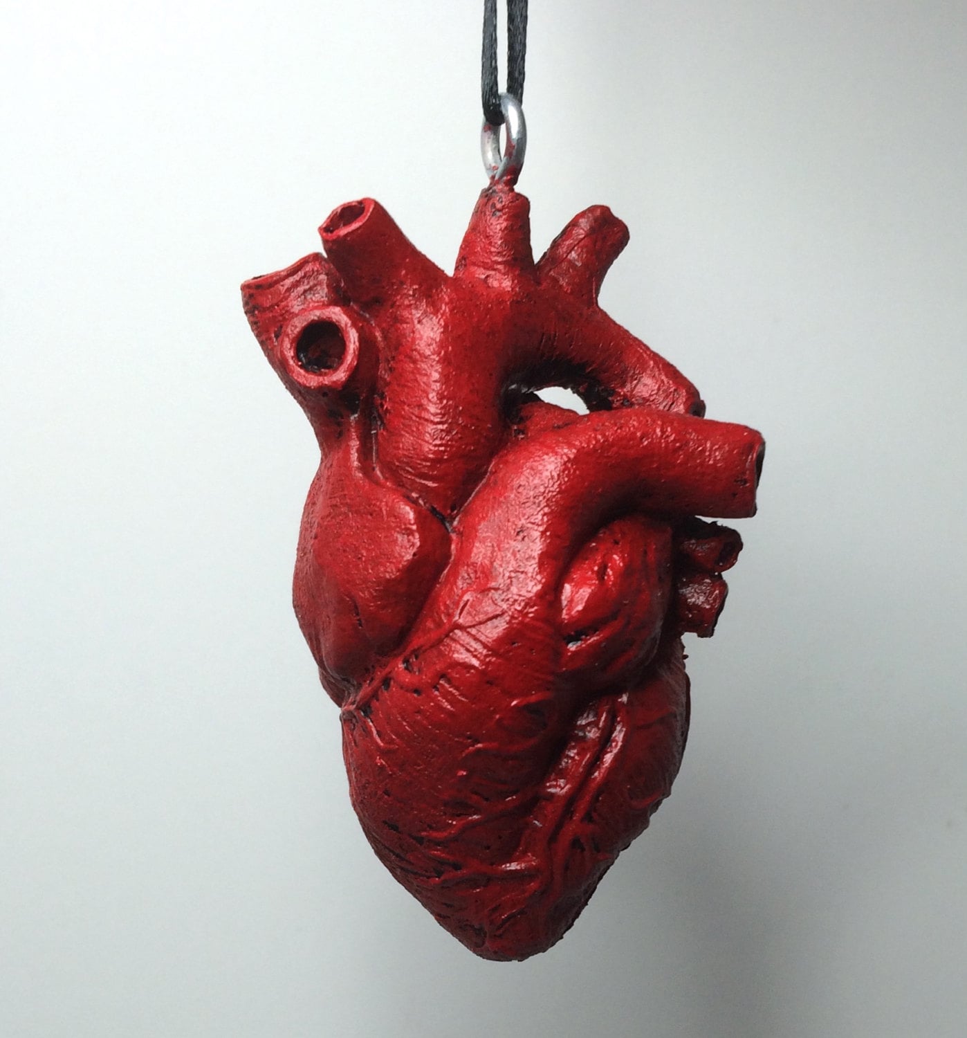 Anatomical Human Heart Ornament | Unique Gothic Home Decor | Resin Sculpture Anatomy Heart, Medical Gift and Gothic Holiday Decor