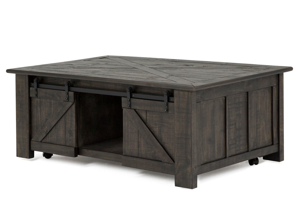 Garrett - Rectangular Lift-top Cocktail Table With Casters - Weathered Charcoal