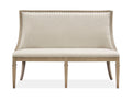 Lancaster - Bench With Upholstered Seat & Back - Dovetail Gray