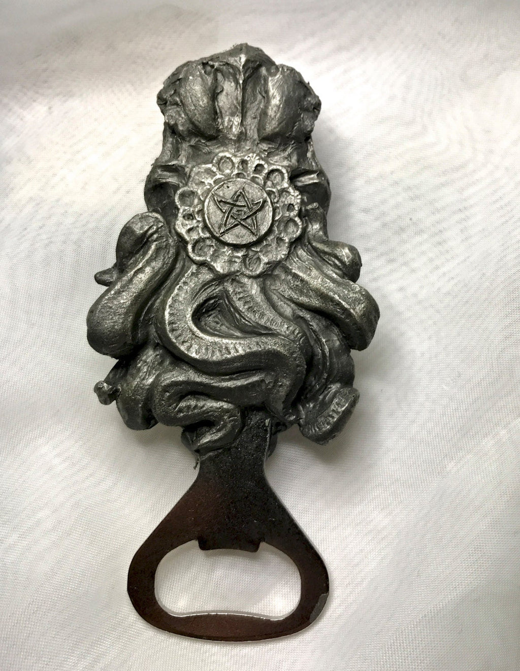Cthulhu Bottle Opener, Hand Painted Resin | Gothic Cthulhu Barware, Lovecraftian Tentacle Bottle Opener | Fantasy Gothic Barware Gift