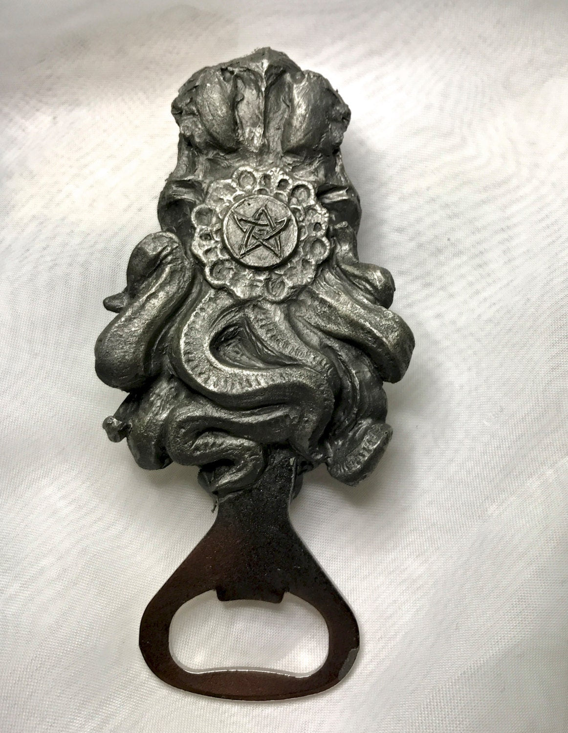 Cthulhu Bottle Opener, Hand Painted Resin | Gothic Cthulhu Barware, Lovecraftian Tentacle Bottle Opener | Fantasy Gothic Barware Gift