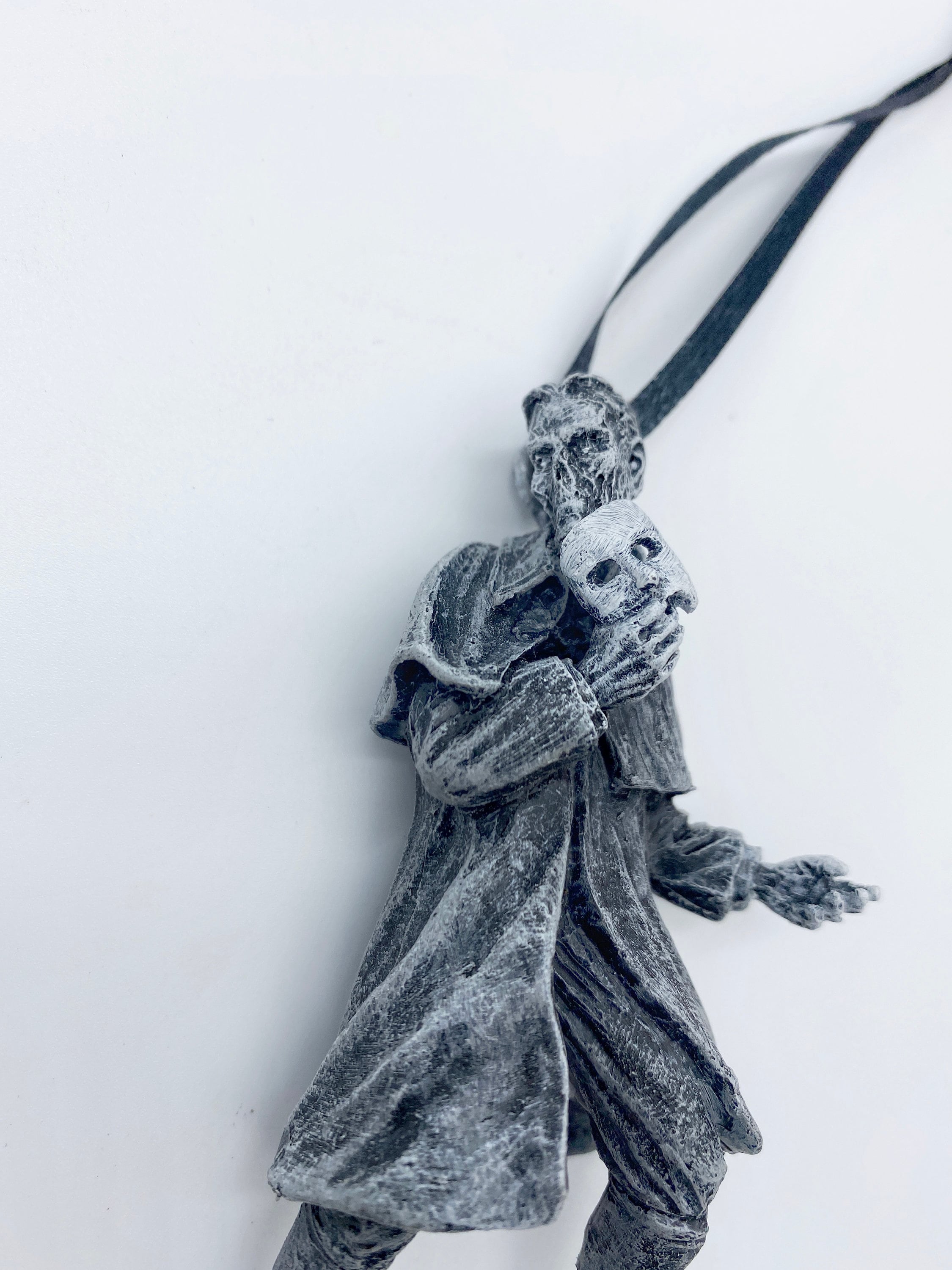 Phantom of the Opera Ornament, Hand Painted Resin Sculpture | Halloween Monster Opera Ghost Figurine | Gothic Ornament for Spooky Home Decor
