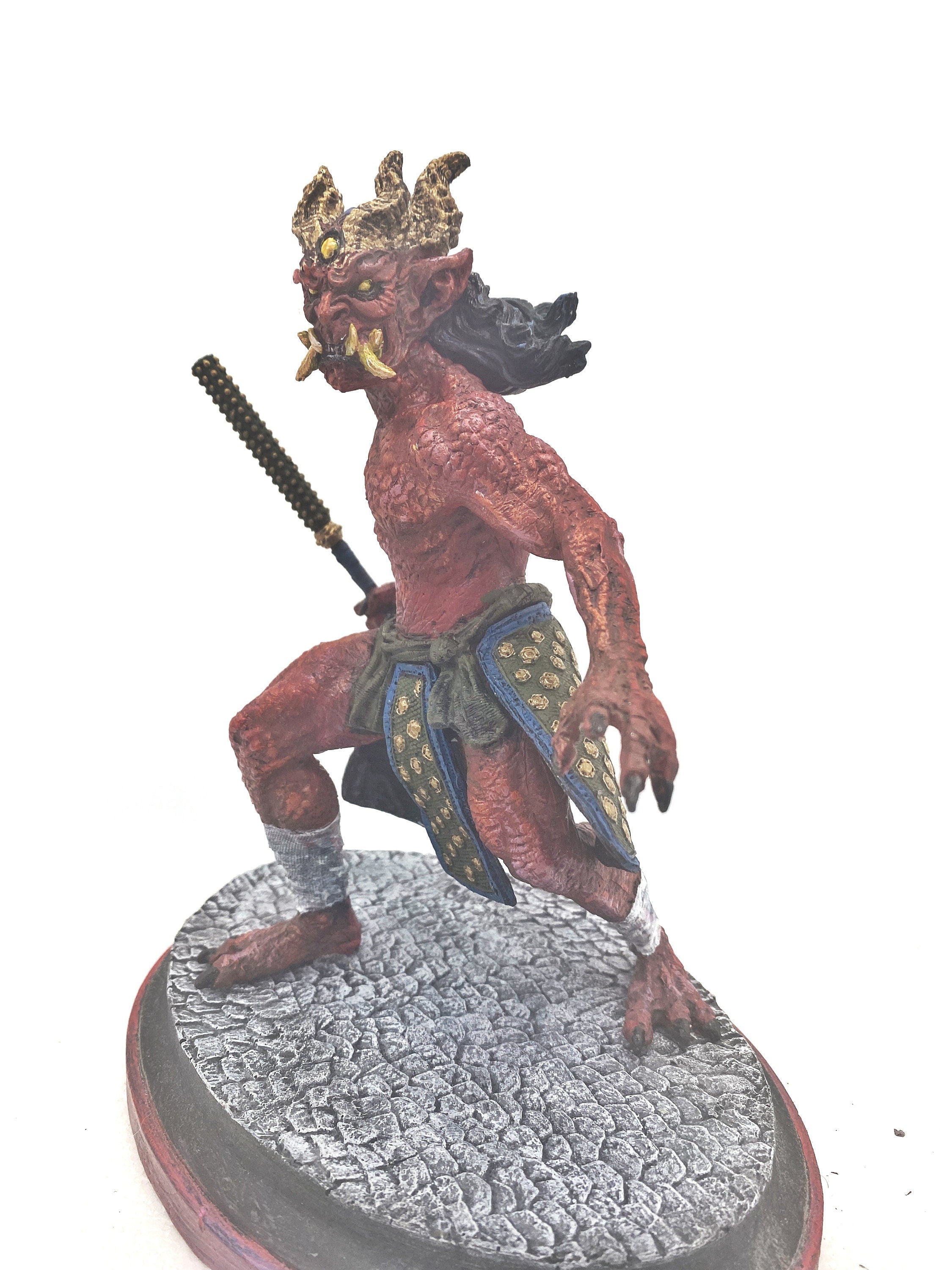 Oni Statue, Full Color, Red
