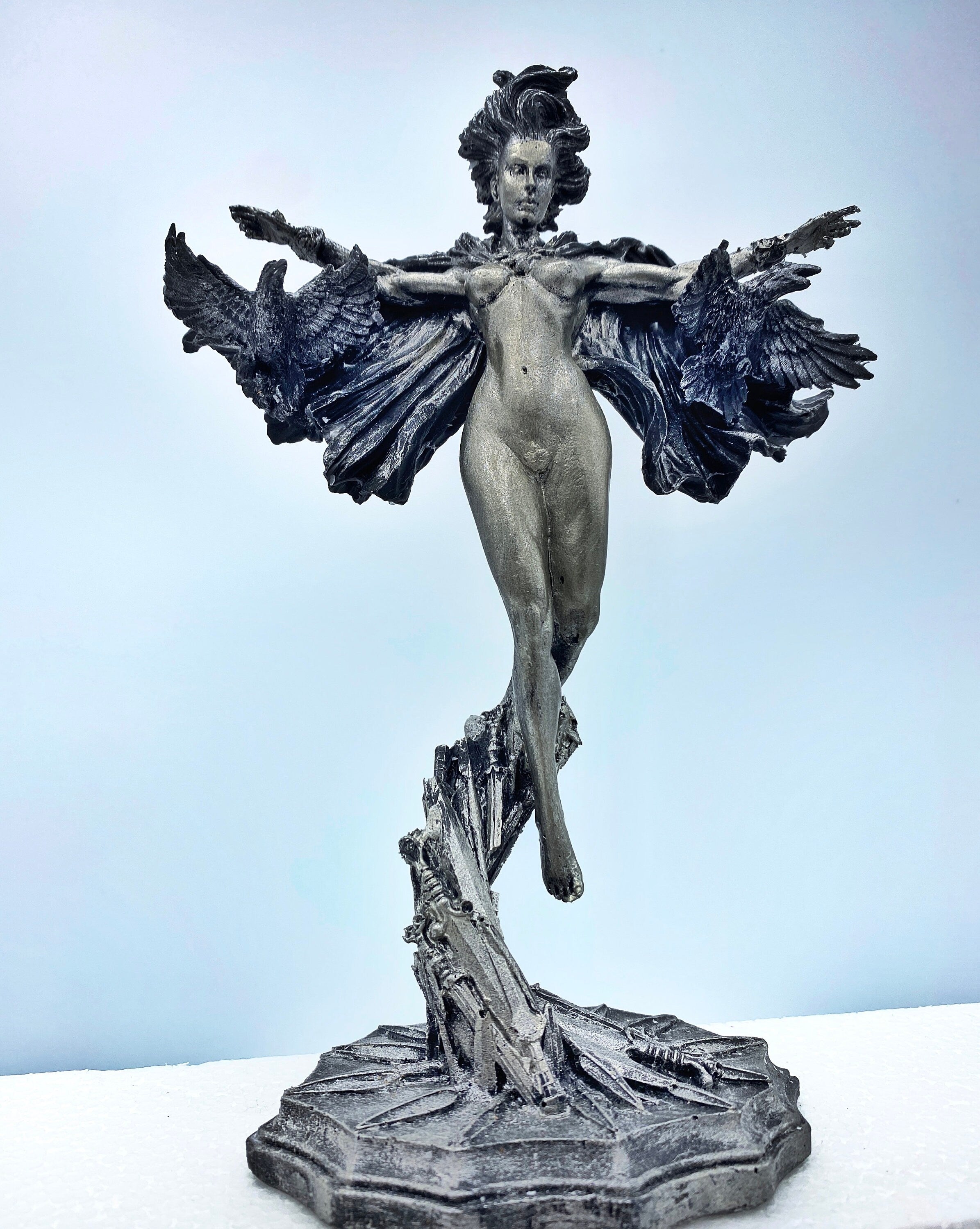 Morrigan the Celtic Goddess Statue | Mythological Deities Figurine | Myths and Legends Character | Mythic Altar Statue for Gothic Home Decor