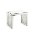 Nysa - 20" Accent Table - Mirrored & Faux Crystals Inlay