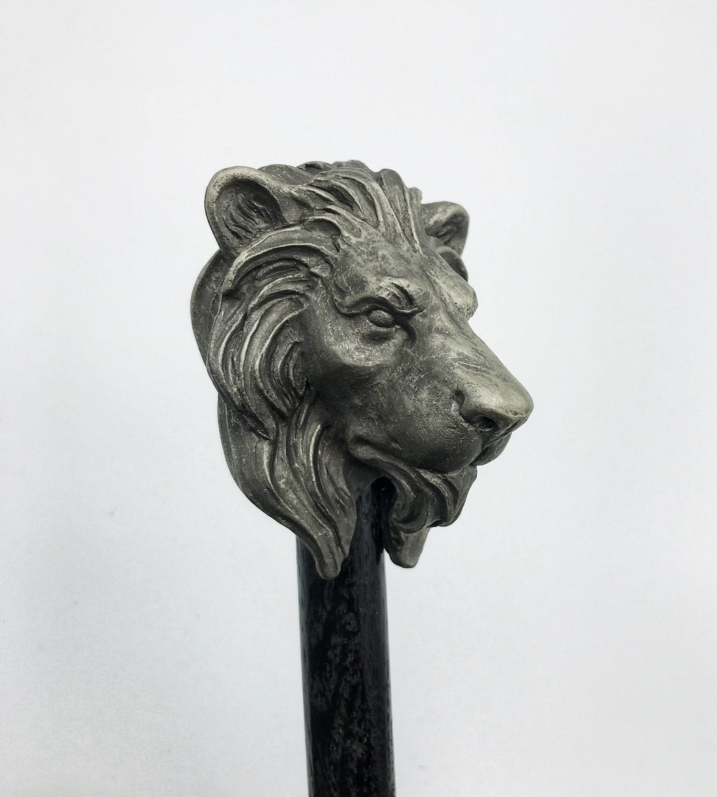 Lion Cane, Hand Sculpted Walking Stick | Medieval Gothic Cane | Fantasy Cosplay Lion Head Cane, Gothic Accessory