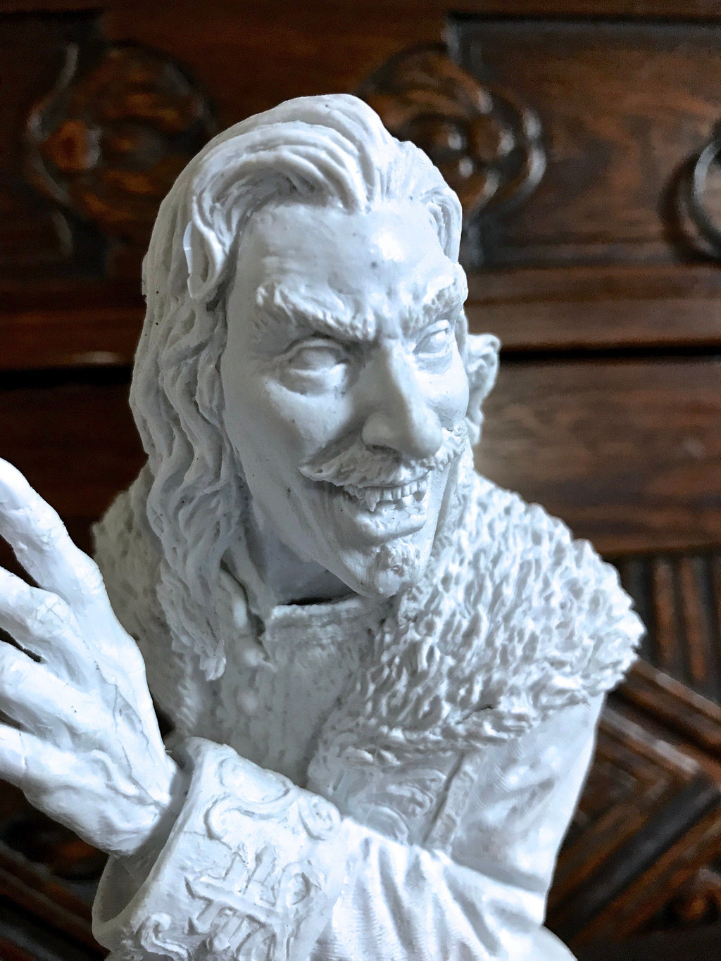 Dracula: Vlad the Impaler Bust | Legendary Vampire Figurine | Victorian Gothic Undead Creature | Dark Art Gift and Spooky Home Decor