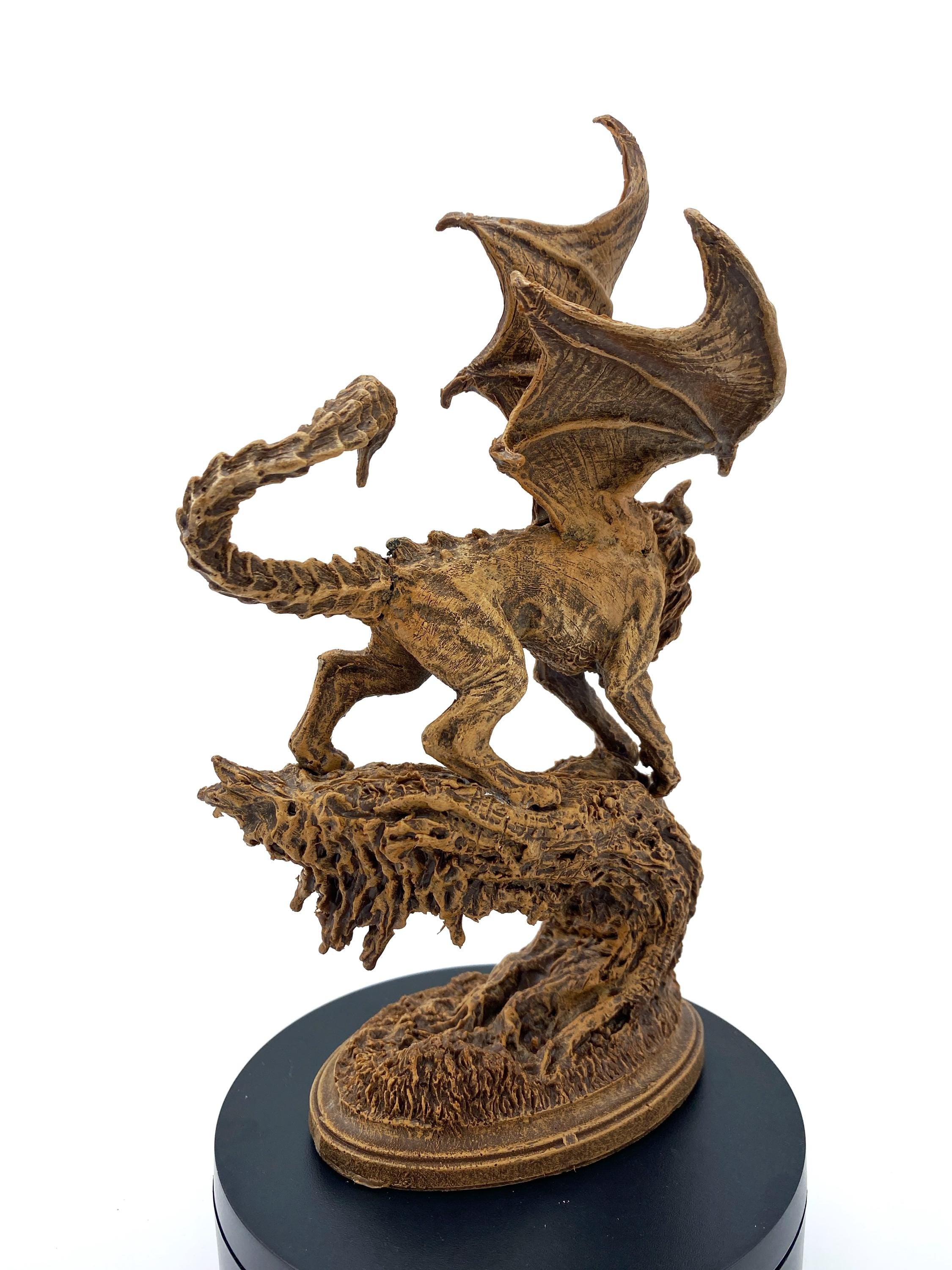 Manticore Statue, Hand Painted Resin Sculpture | Mythical Creature Figurine | Unique Legendary Manticore Monster Figurine. Fantasy Art Gift