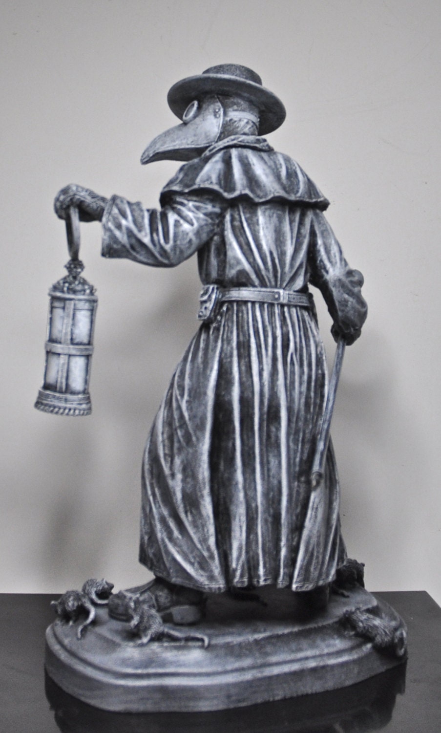 Plague Doctor Statue, Hand Painted Resin Sculpture | Gothic Medieval Figurine | Dark Folklore Art for Spooky Home Decor
