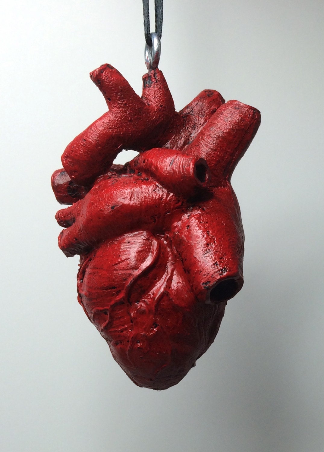 Anatomical Human Heart Ornament | Unique Gothic Home Decor | Resin Sculpture Anatomy Heart, Medical Gift and Gothic Holiday Decor