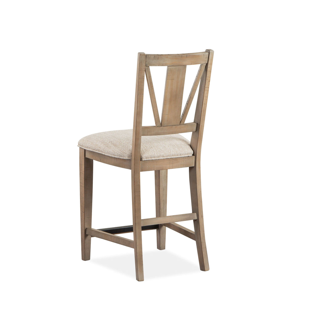 Paxton Place - Counter Chair With Upholstered Seat (Set of 2) - Dovetail Gray