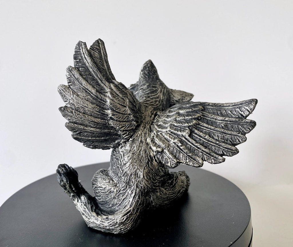 Baby Griffin Statue, Hand Painted Resin Sculpture | Mythical Creature Figurine | Unique Legendary Baby Griffin Figurine. Fantasy Art Gift