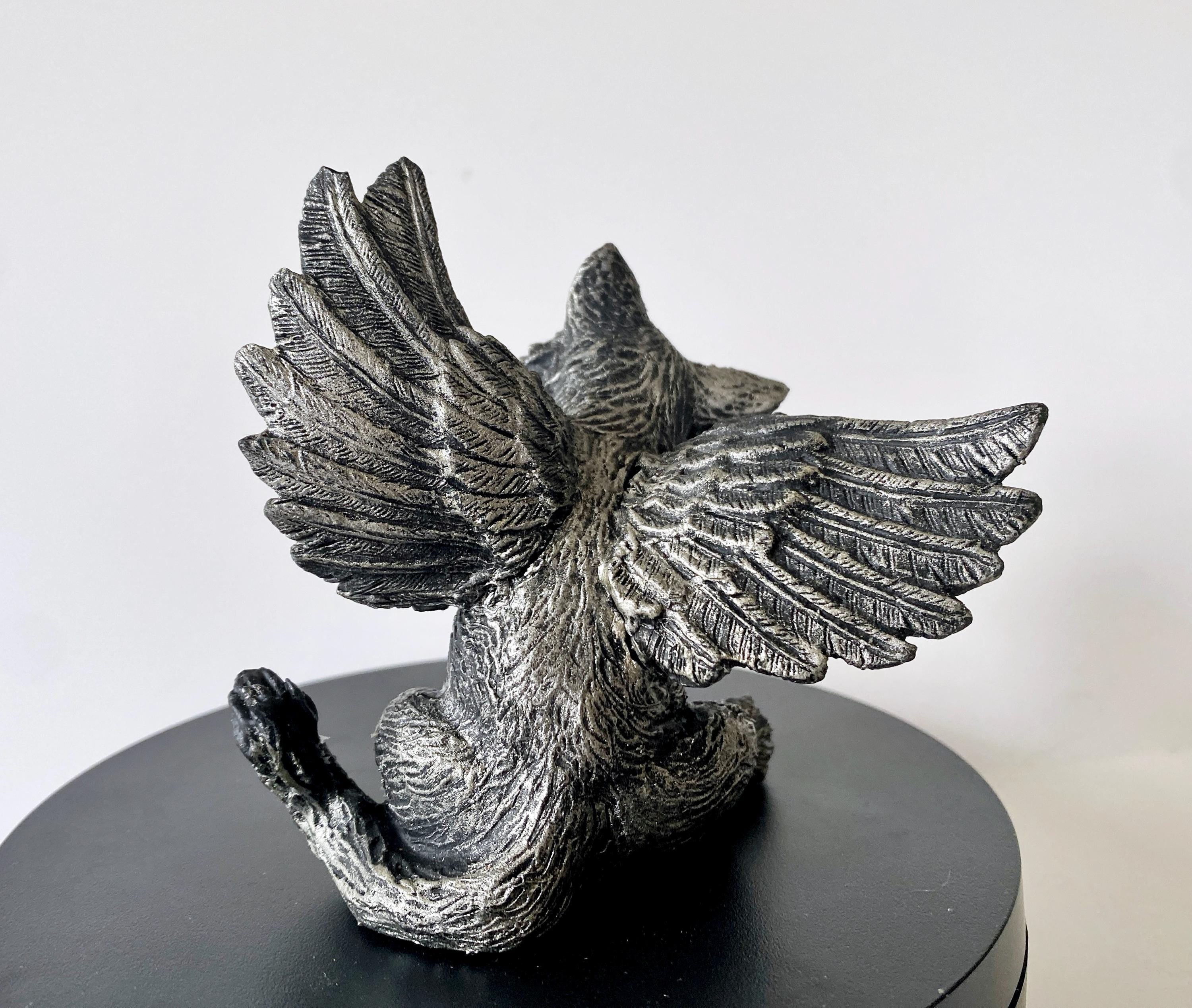Baby Griffin Statue, Hand Painted Resin Sculpture | Mythical Creature Figurine | Unique Legendary Baby Griffin Figurine. Fantasy Art Gift