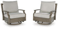 Rainier Ranch - Swivel Glider Chair With Cushion - Brown / Beige