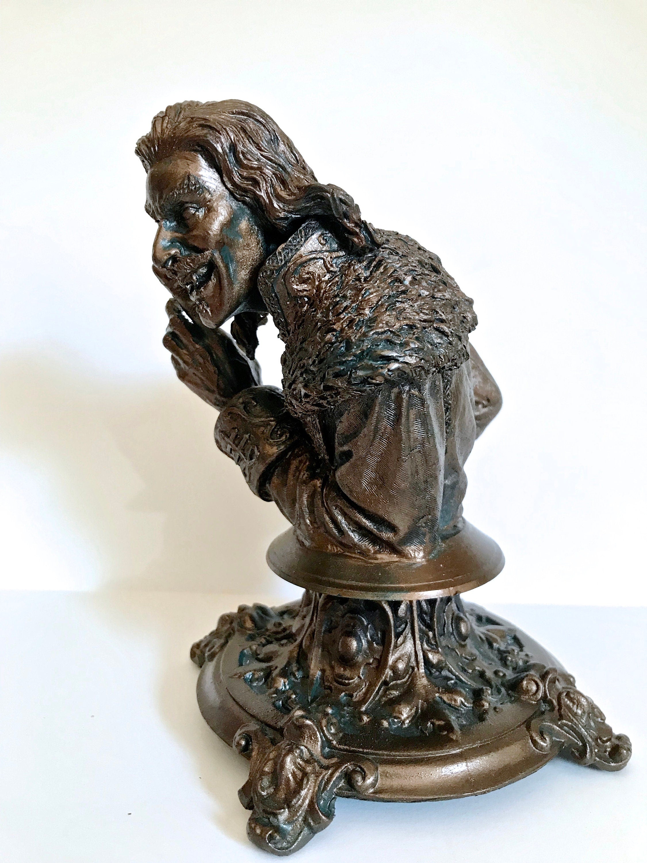 Dracula: Vlad the Impaler Bust | Legendary Vampire Figurine | Victorian Gothic Undead Creature | Dark Art Gift and Spooky Home Decor