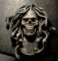 Medusa Skull Wall Plaque, Hand Painted Resin Sculpture | Mythic Gothic Wall Art | Medusa Skull Plaque for Gothic and Fantasy Home Decor