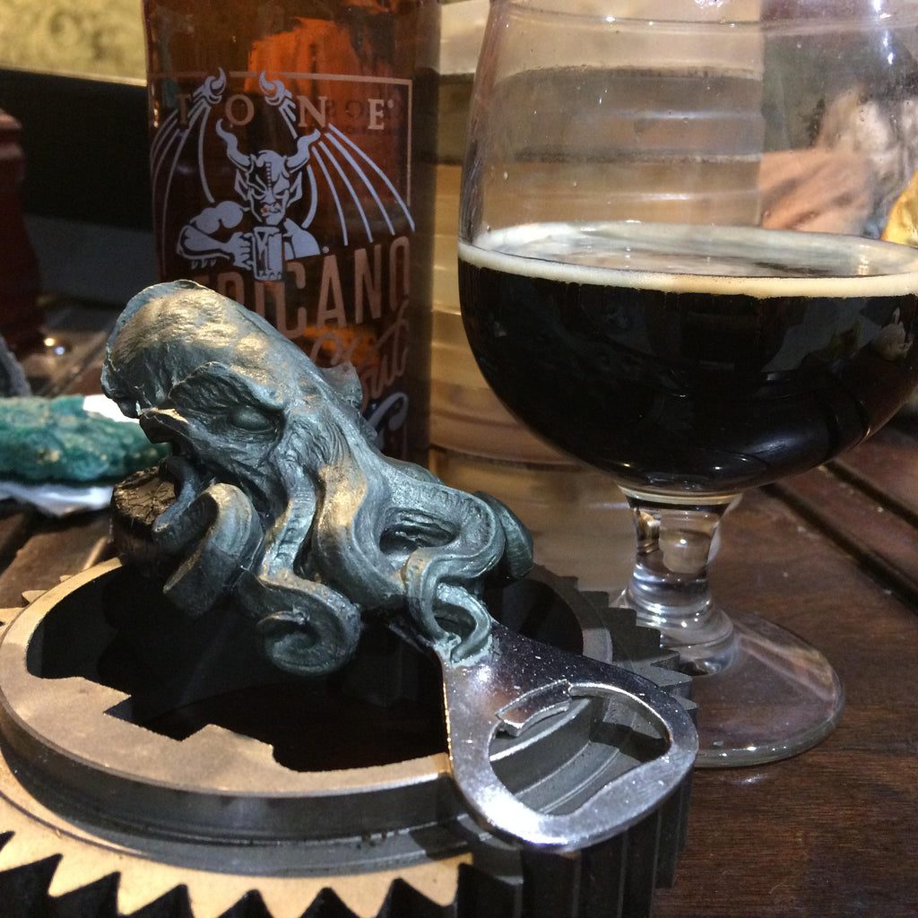 Cthulhu Bottle Opener, Hand Painted Resin | Gothic Cthulhu Barware, Lovecraftian Tentacle Bottle Opener | Fantasy Gothic Barware Gift