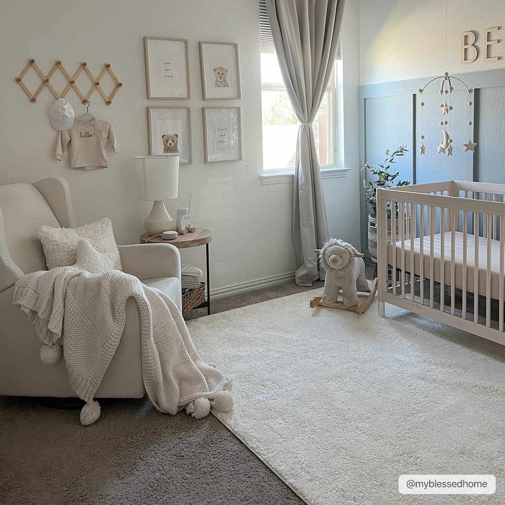 Judy White Washable Area Rug - Clearance