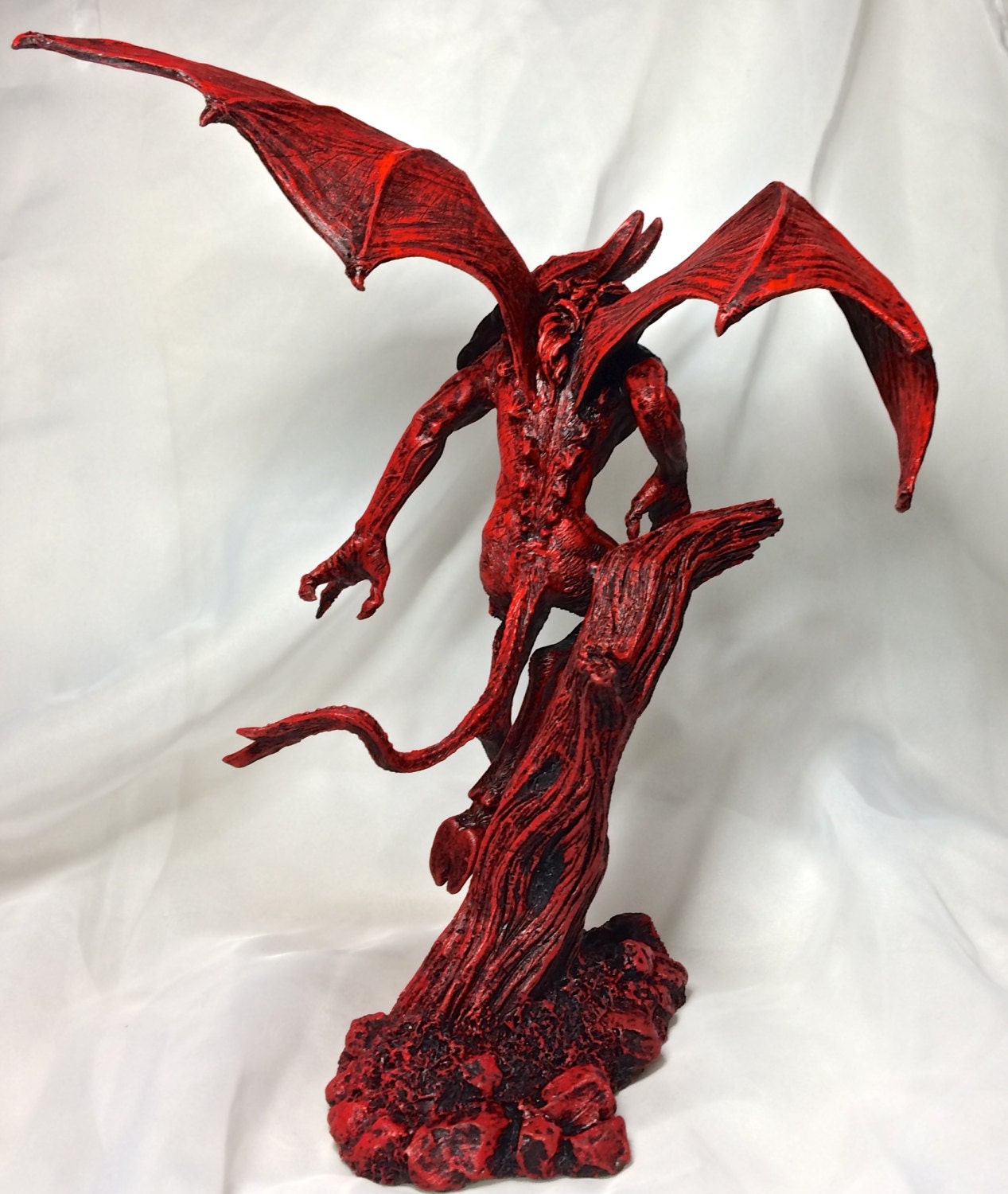 Jersey Devil Statue, Hand Painted Resin Sculpture | Cryptozoology Creature Figurine | Urban Legend Jersey Devil Monster, Gothic Art Decor