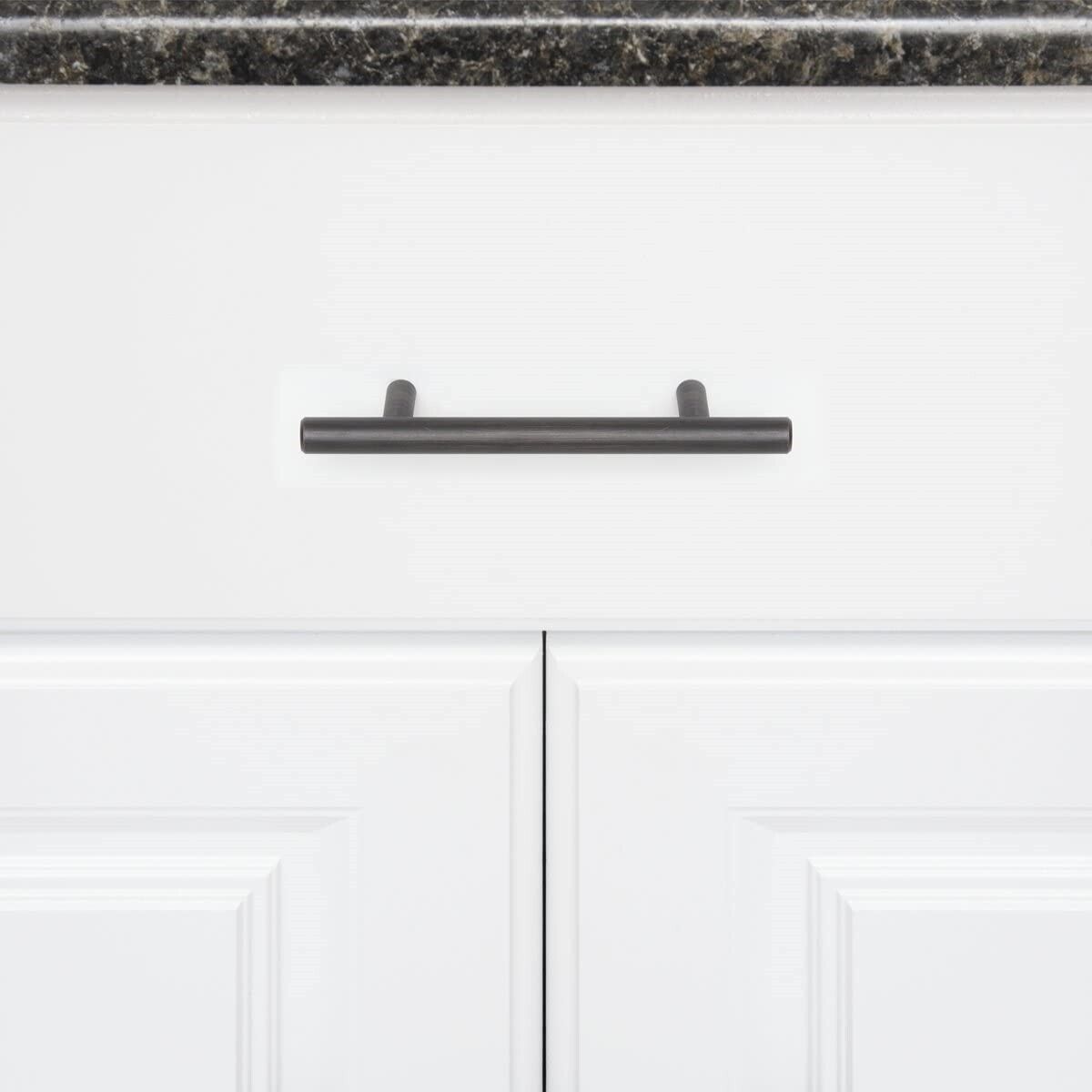 Set of 30 - Euro Bar Cabinet Handle, 1/2" diameter, 5.38" length, 3" b/t holes