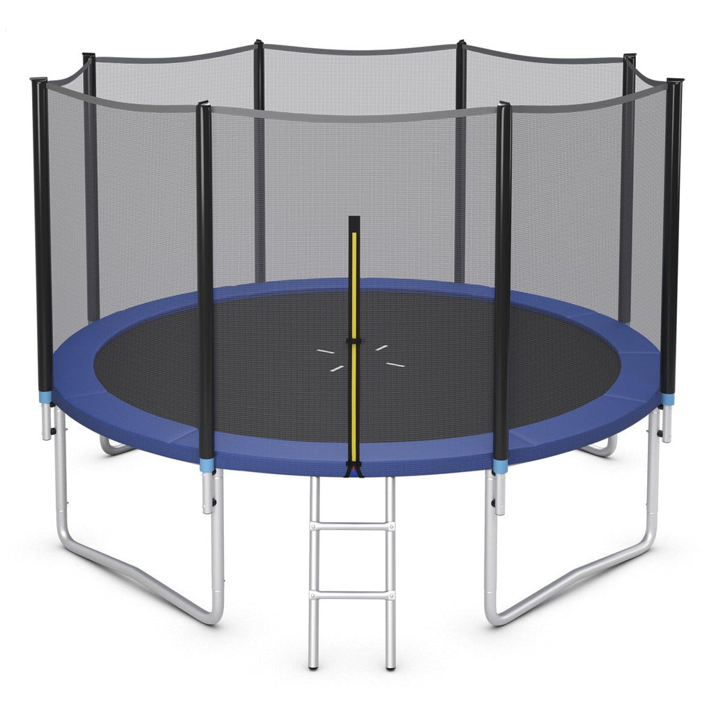 8/10/12/14/15/16 Feet Outdoor Trampoline Bounce Combo with Safety Closure Net Ladder-12 ft