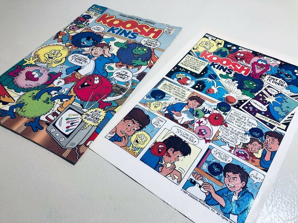 Koosh Kins #1 Comic Book Oct. 1991 Archie Series with Extra Sheet