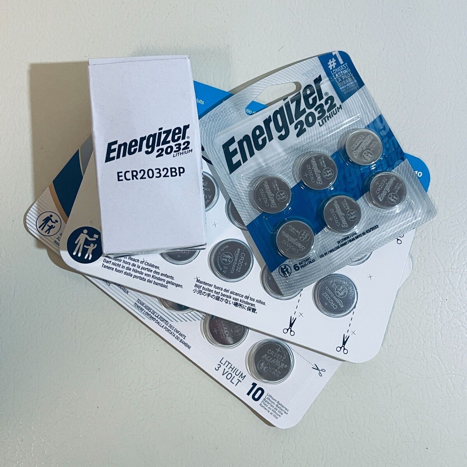 32-pack Assorted CR2032 3V Lithium Batteries - Allmax, Energizer, etc.