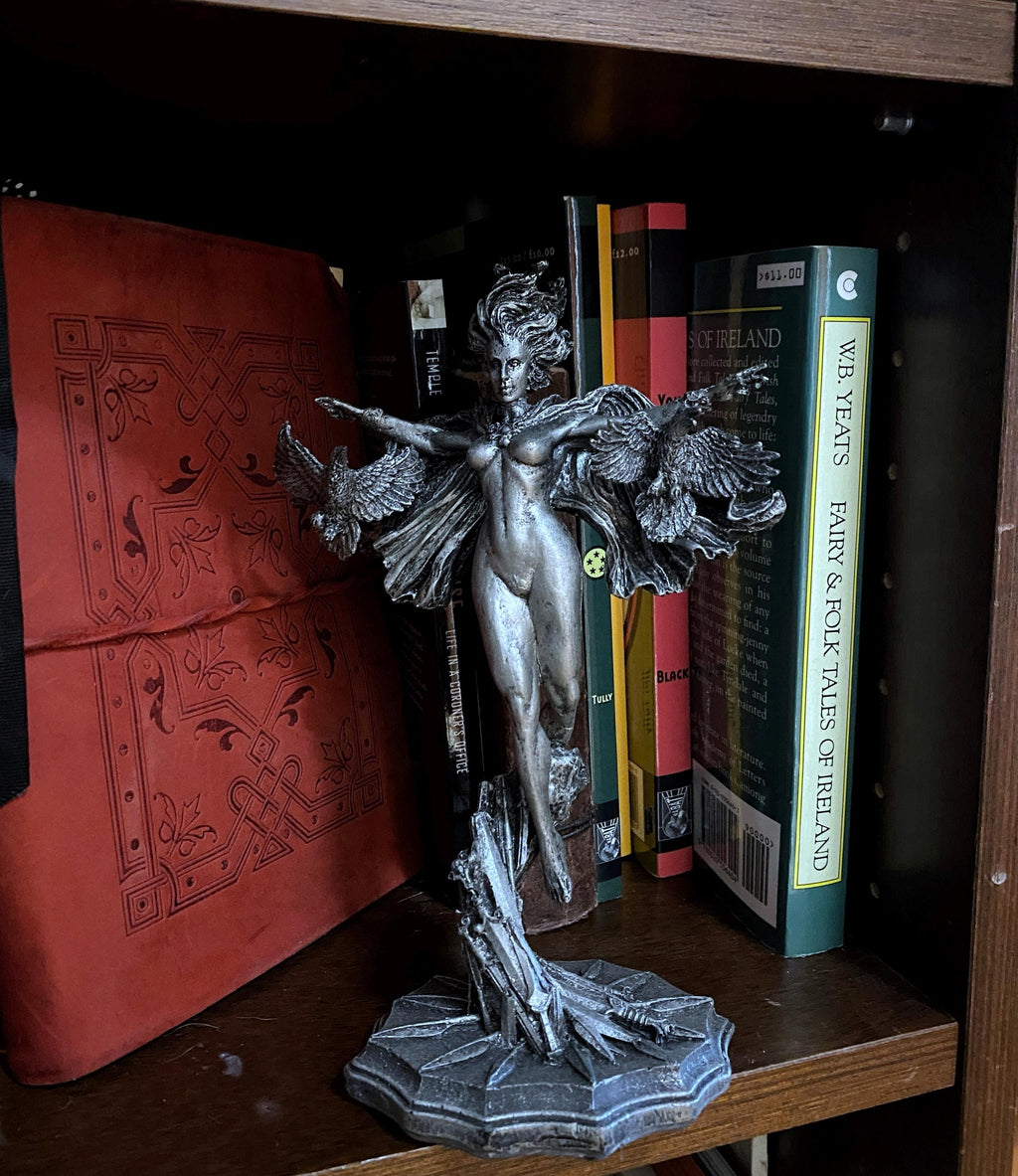 Morrigan the Celtic Goddess Statue | Mythological Deities Figurine | Myths and Legends Character | Mythic Altar Statue for Gothic Home Decor