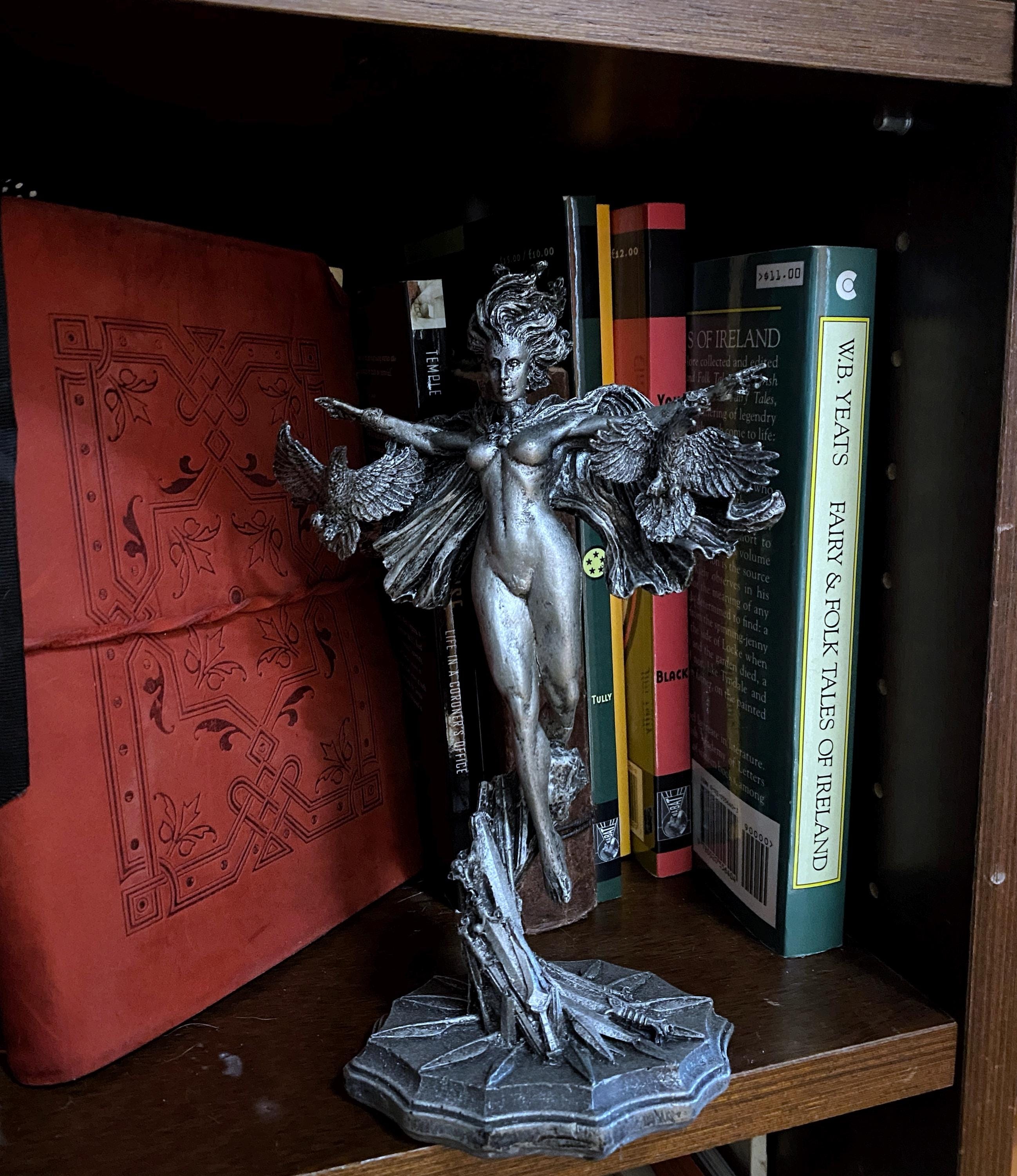 Morrigan the Celtic Goddess Statue | Mythological Deities Figurine | Myths and Legends Character | Mythic Altar Statue for Gothic Home Decor