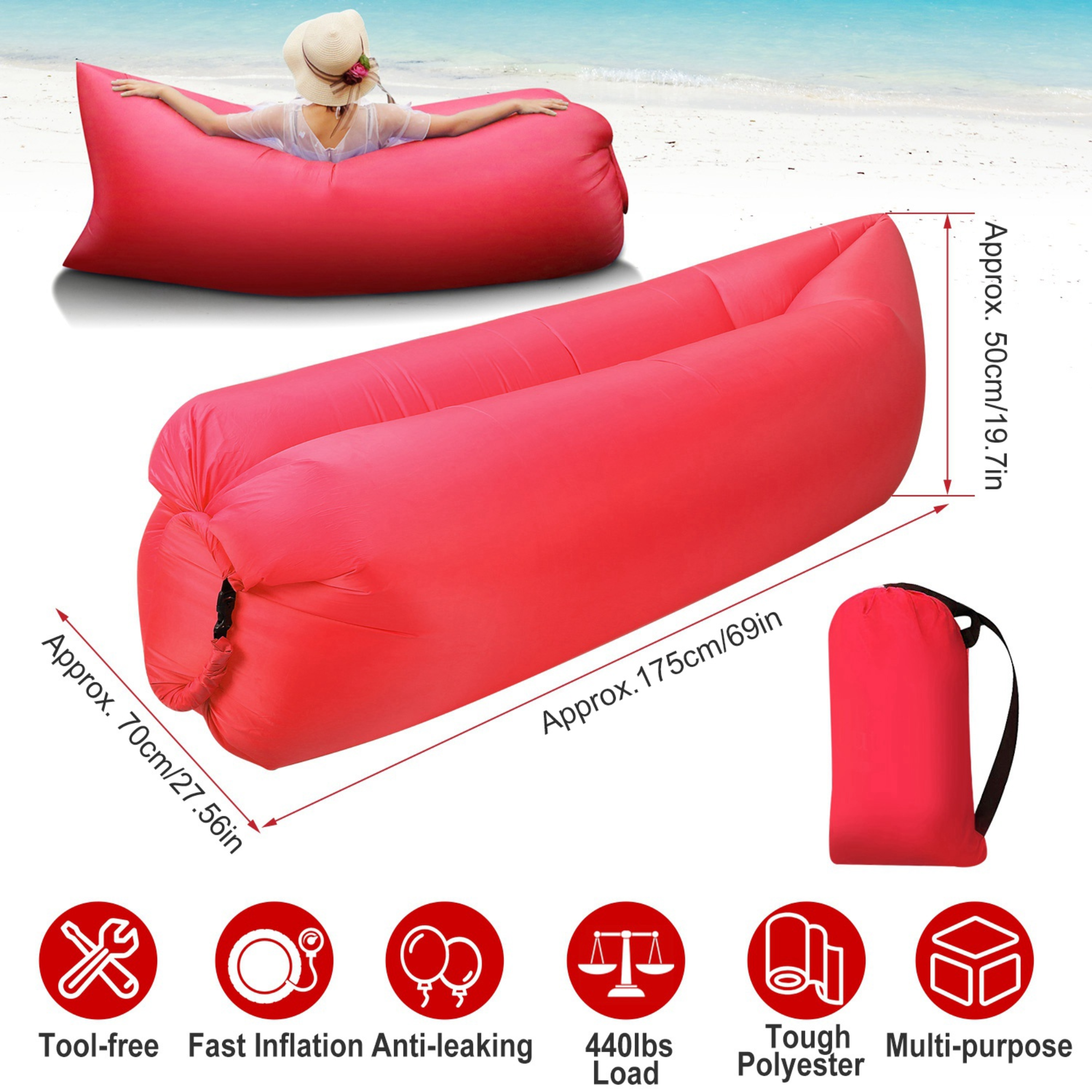 GBruno Inflatable Lounger Air Sofa