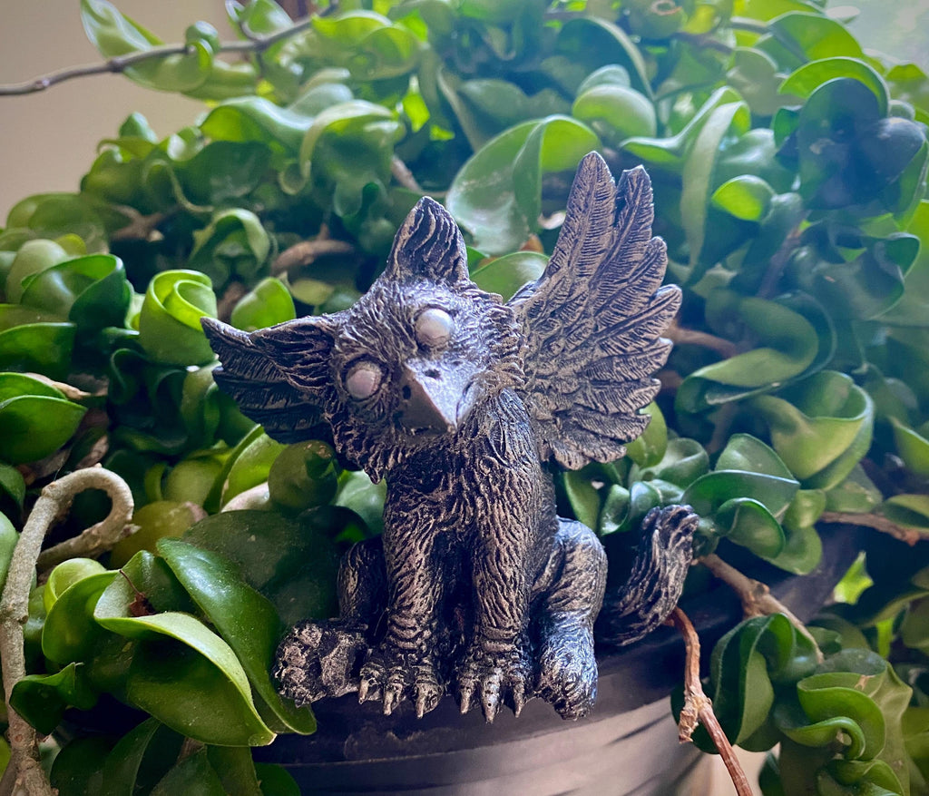 Baby Griffin Statue, Hand Painted Resin Sculpture | Mythical Creature Figurine | Unique Legendary Baby Griffin Figurine. Fantasy Art Gift