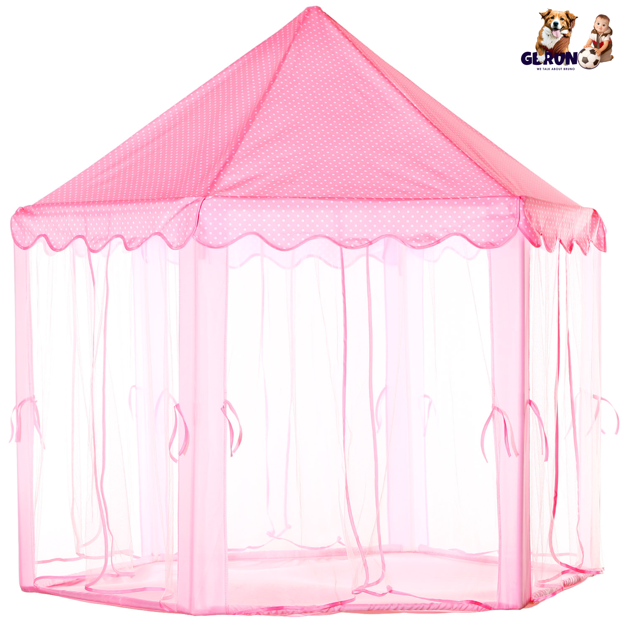 Kids Play Tents Princess for Girls Princess Castle Children Playhouse Indoor Outdoor Use w/ Carry Case