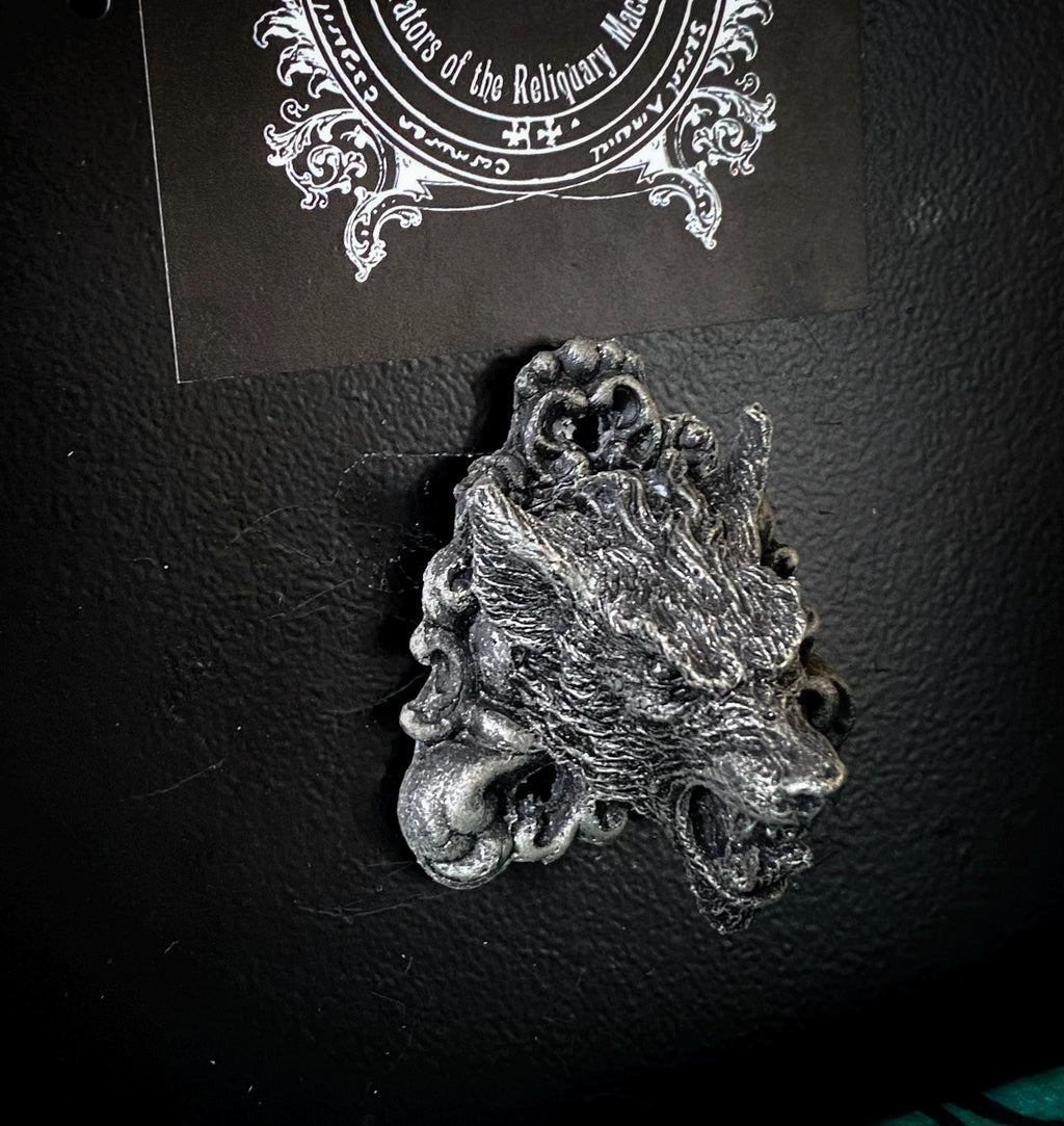 Werewolf Magnet, Hand Painted Resin Sculpture | Gothic Fantasy Decor | Werewolf Magnet for Fantasy and Gothic Decor