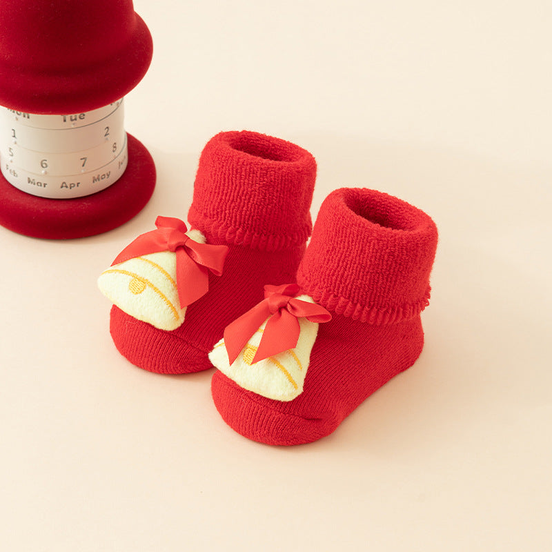 Baby Socks Christmas Newborn For Baby Boys/Girls Christmas Floor Socks Anti-Slip Baby Step Socks For Baby Kids