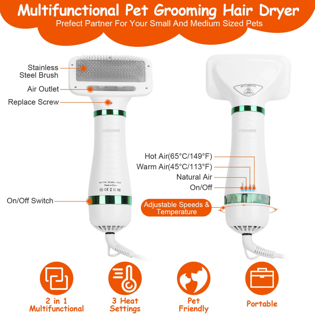 GBruno 2 In 1 Multifunctional Pet Grooming