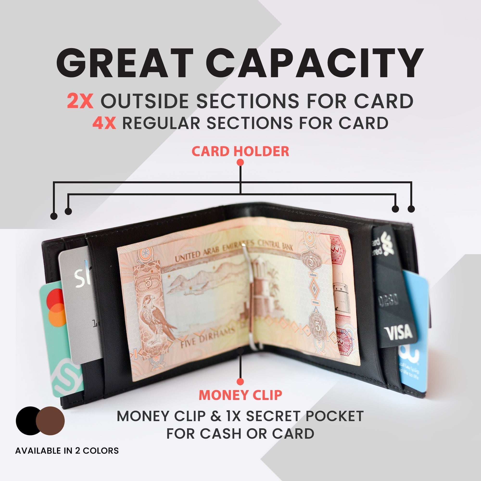 Avera Group Slim Genuine Leather Rfid Blocking Bifold Wallet With Money Clip