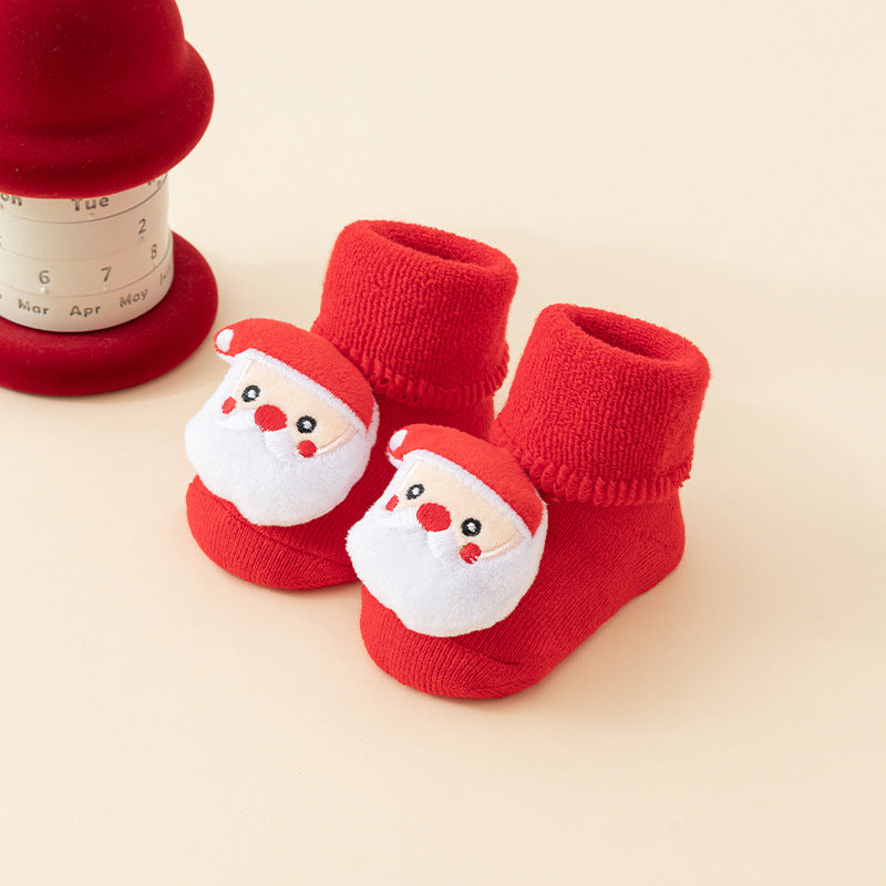 Baby Socks Christmas Newborn For Baby Boys/Girls Christmas Floor Socks Anti-Slip Baby Step Socks For Baby Kids