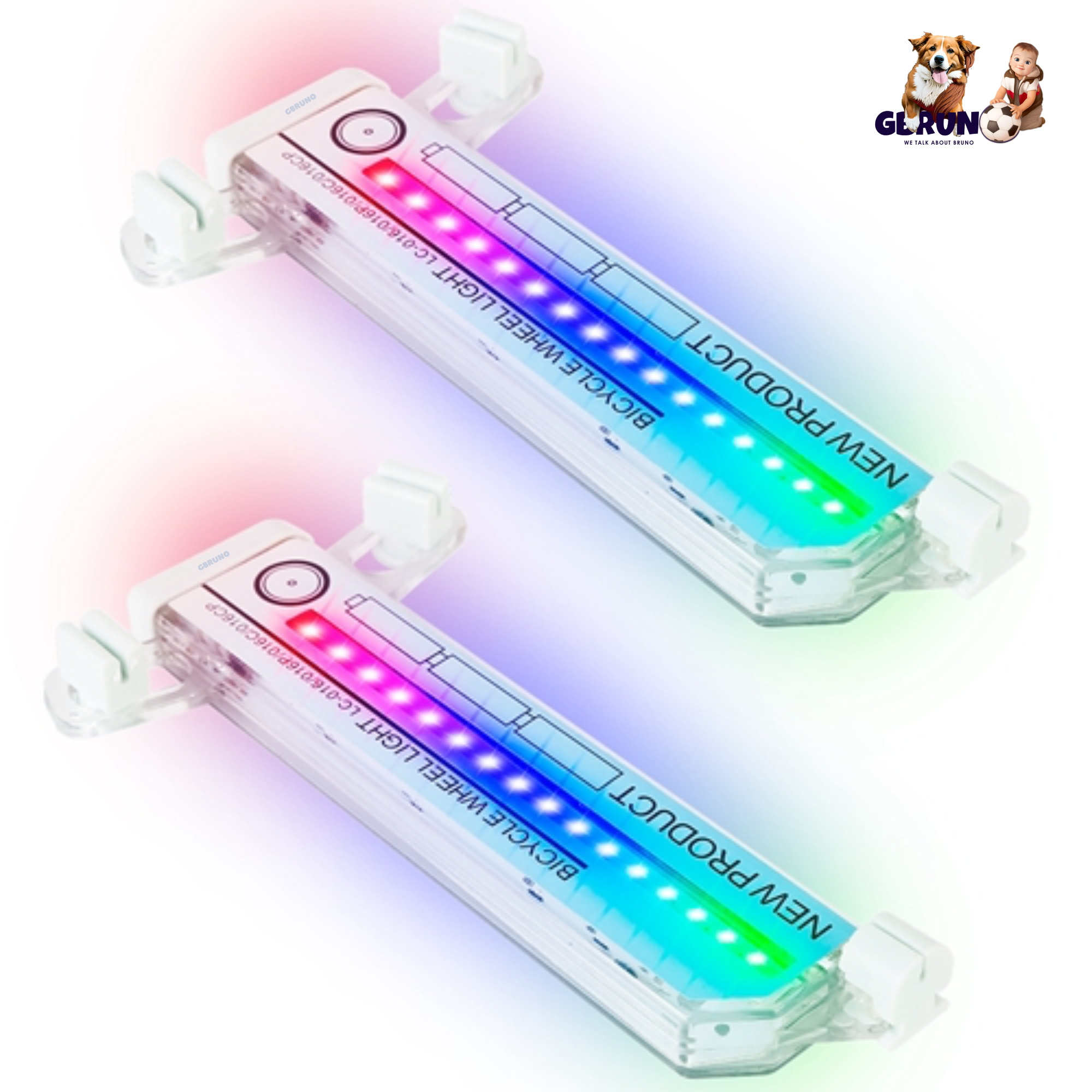 2Pcs 32LEDs Patterns Cycling Lights Rainbow Wheel Tire Flash Lamp Bicycle Colorful LED Wheel Spoke Signal Light w/ 30 Patterns