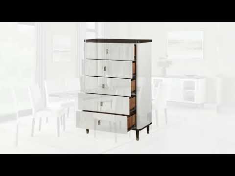 Carena - Dresser With Jewelry Tray - White & Brown