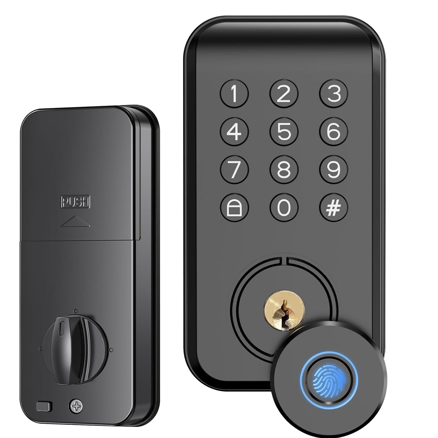 Wireless Keyless Smart Door Lock, Fingerprint & App Controlled, IP67 Waterproof