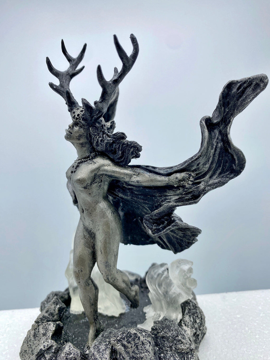 Witch’s Sabbath: Morgan Le Fay Statue, Hand Painted Resin Sculpture | Pagan Folklore Pagan Goddess Figurine | Witchy Art for Gothic Decor